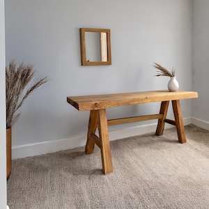 Handmade Rustic Wooden Console Table: Farmhouse Entryway Accent