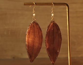 Natural leaf earrings – unique pieces of jewelry from nature | Jewelry for nature lovers