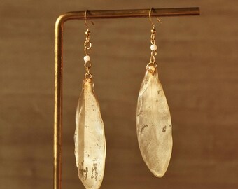 Natural leaf earrings | Handmade jewelry made from real leaves | Jewelry for nature lovers