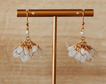 Delicate handmade earrings with natural pearl look – Elegant & Sweet