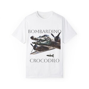 Unique Bombardino Crocodile T-Shirt, Quirky Graphic Tee, Gift for Aviation Enthusiasts, Fun Casual Wear, Perfect for Birthdays & Parties