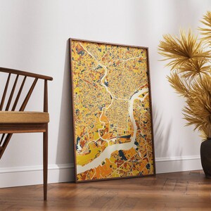 Philadelphia Map Poster - Bunte Stadt Karte Kunstdruck - Moderne urbane Wanddekoration - Reisegeschenk - Straßenkarte - Einweihungsgeschenk