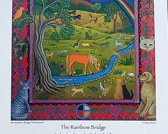 Diana Bryer "The Rainbow Bridge", Lakota Sioux Legend, 12" x 18", giclee, poster