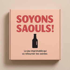 Soyons Saouls ! | Jeu d&#39;alcool pour soirées, Anniversaire, EVJF, EVJG, pour adultes | à Télécharger | Plateau et Cartes d&#39;Action et Vérité