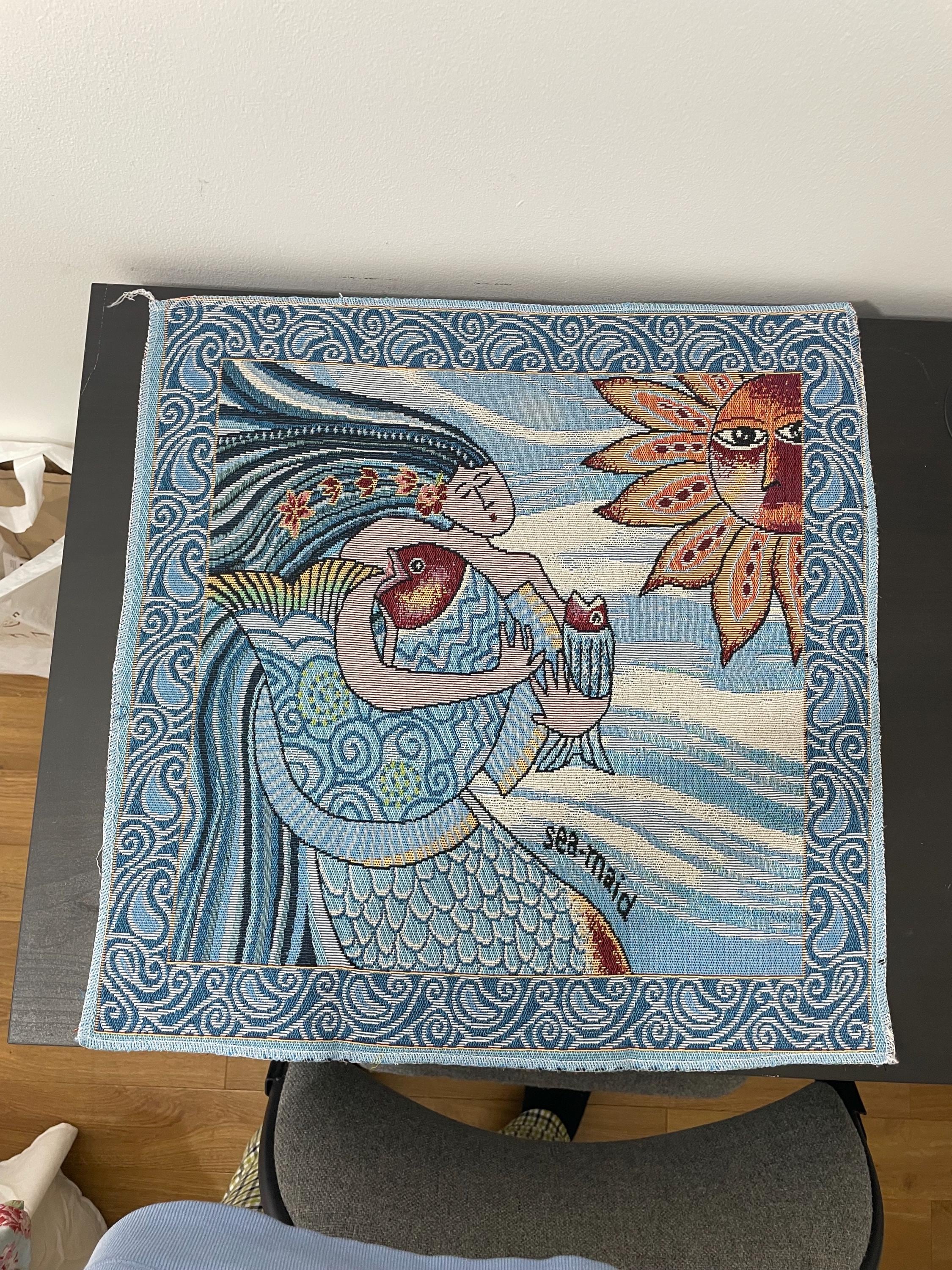 Hulnulnu Arazzo Da Parete Con Gabbiani E Spiaggia - 150x117 Cm - Morbida Pelle Di Pesca Con Kit Di Installazione Incluso