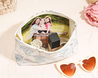 Benutzerdefinierte Foto Futter Clutch: Gestickte Hochzeitstasche, Geschenk für Mutter der Braut, Geschenk zum Muttertag