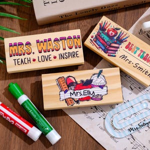 Personalized Teacher Whiteboard Eraser,Chalkboard Eraser with Marker,Custom Teacher Appreciation Gifts,Gifts For Teacher,Eraser,Name Gifts