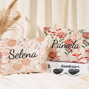 Best Gifts for Her,Bridesmaid Gifts Proposal,Personalized Makeup Bag,Cosmetic Bag, Bachelorette Party Favors,Embroidered Cosmetic Bag