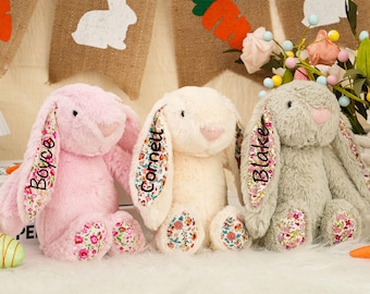 Personalized Plush Bunny: Custom Easter Gift, Baby Shower Decor
