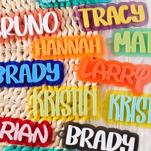 Personalized Acrylic Name Tag: Custom Backpack, Lunch Box Keychain