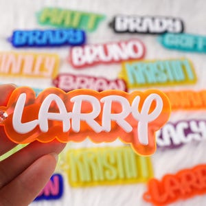 Personalized Acrylic School Bag Tag: Custom Backpack Keychain