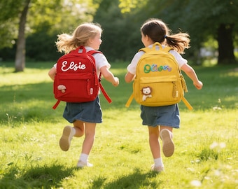 Zaino personalizzato per bambini, zainetti personalizzati per bambini con nome, regalo di compleanno, borsa scolastica con nome per bambine e bambini in età prescolare, borsa per libri.