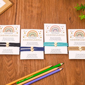 Mommy and Me Heart Braided Matching Bracelets,First Day of Kindergarten,Back to School Bracelet Set,First Day of School,Family Bracelet