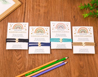Pulseras trenzadas con forma de corazón para mamá e hija: Conjunto a juego para la vuelta al cole.