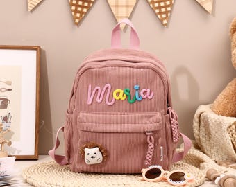 Personalized Kids Backpacks With Name Birthday Gift, Custom Toddler Backpack,Children's Name School Bag for Girls Boys Preschool Book Bag