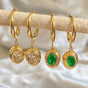 14k emerald hoops, diamond-cz earrings, conch earring helix, cartilage flat-back stud memorial gifte-for unique birthday, threadless earring