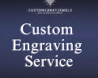 Custom Engraving Add-On, Personalized Engraving for Rings & Bands, Text or Icon in Custom Font, Jewelry Personalization Service