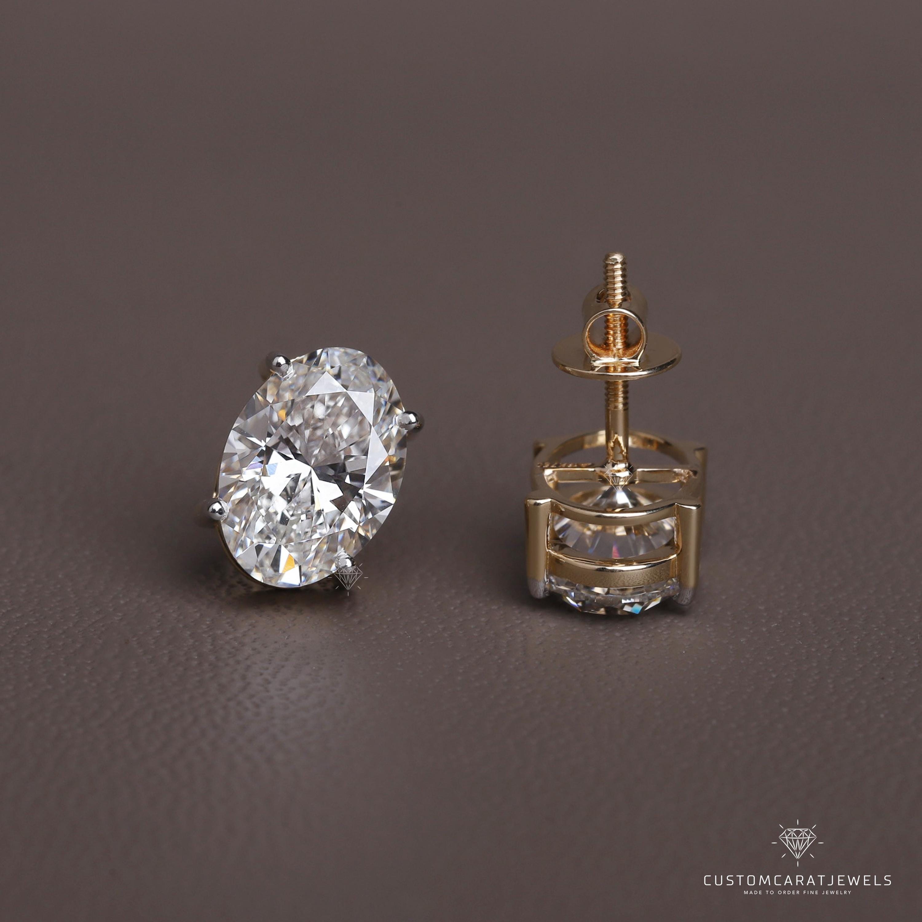 Oval Lab Diamond Studs