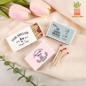 Custom Bulk Matchboxes, Personalized Sketch Match Box, Wedding Favors Gift for Friend, Cocktail Party Favor Bridal Shower Gift,Matchbook Art