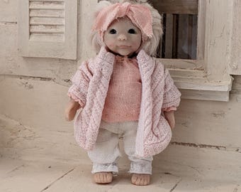 Dulce casa de muñecas en miniatura hecha a mano Ooak para bebé niña