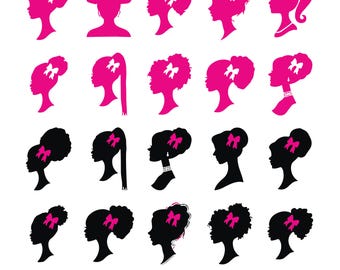 Afro Woman SVG Bundle, Afro Woman SVG, Afro Girl Svg, Afro Queen Svg, Afro Lady Svg, Curly Hair Svg, Black Woman, African American Svg