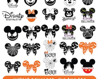 Mickey Halloween SVG, Mickey and Minnie Halloween SVG, Mouse Halloween svg, Spooky Vibes Svg, Halloween Family Trip Svg
