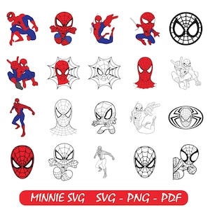 Spiderman Svg Bundle, Spiderman Clipart, Spiderman Cut Files For Circut, Spiderman Silhouette, Spiderman Png, Spiderman Svg Cut files
