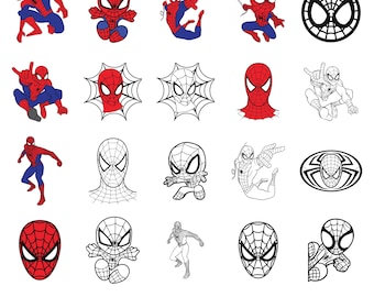 Spiderman Svg Bundle, Spiderman Clipart, Spiderman Cut Files For Circut, Spiderman Silhouette, Spiderman Png, Spiderman Svg Cut files