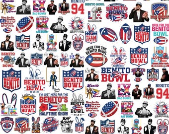 Bunny Bowl Png Svg, Team Benito SVG, Bad Bunny Football, Team Benito Football Logo SVG, Football Bowl Halftime Show, Football Fan Gift
