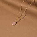 Rose Quartz Teardrop Necklace, Natural Rose Quartz Pendant, Pink Jewelry, Sterling Silver or 14K Solid Gold, Rose Gold, Unique Gift for Her
