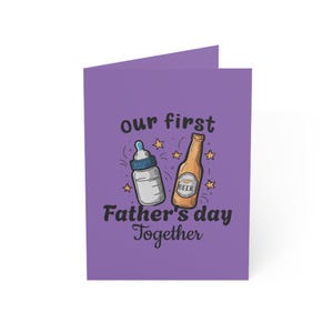 Primo biglietto per la festa del papà, biglietto per la festa del papà, prima festa del papà, biglietto per la festa del papà da bambino, biglietto divertente per il nuovo papà, il nostro primo giorno della festa del papà