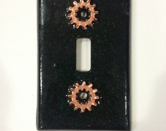 Single toggle light switch plate