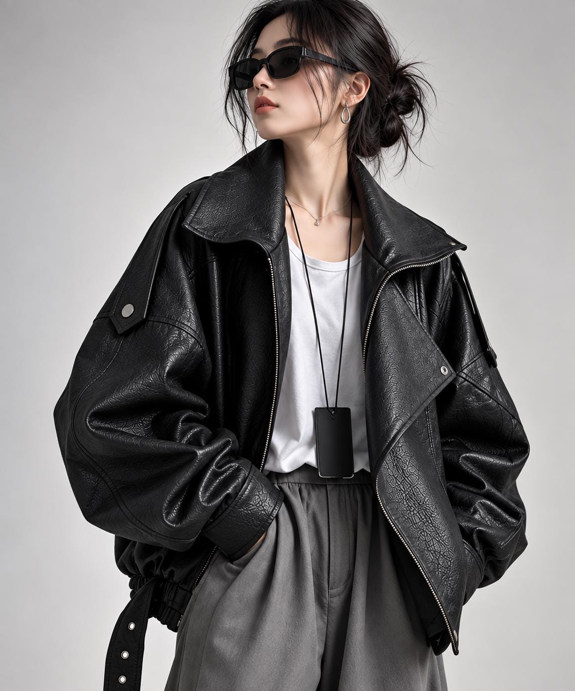 Y2k Leather Zip Jacket - Etsy