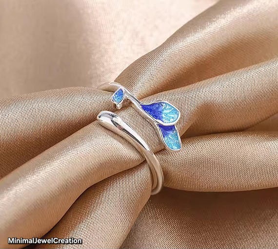 スターリングシルバー ブルーリーフリング | 925スターリングシルバー