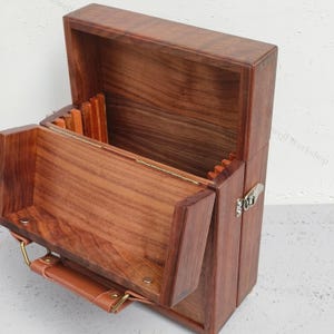 Boîte pour planche à dessin en noyer, peinture à l'air libre, étui pour planche à dessin, rangement pour planche de peinture à l'huile, boîte pour papier à dessin, outils de peinture, fournitures d'art