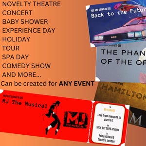 Personalisierte Geburtstags-Theaterkarte | Event-Eintritt | Karte | zeigen Überraschungsgutschein | Musik-Karte | Memorabilien Souvenir Ticket Konzert