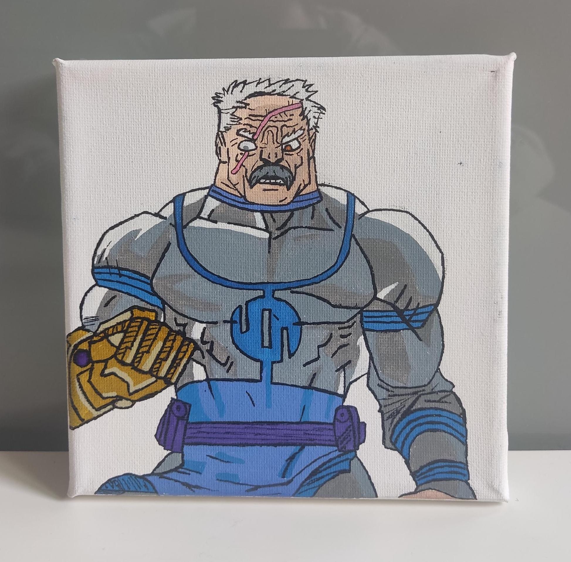 Conquest Drawing Color Conquest Viltrumite - Invincible - Paint Drawing on Canvas - Etsy Australia