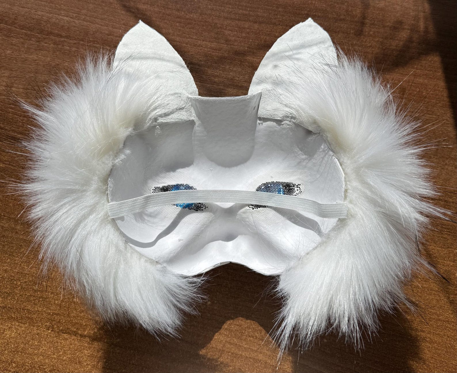 Therian White Fox Mask and Tail, Animal Furry Tail and Mask, Cosplay ...