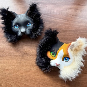 Handmade cat mask, therian mask, cat mask, animal mask, cosplay, mask for quadrobics, for quad running, therianthropy IN STOCK