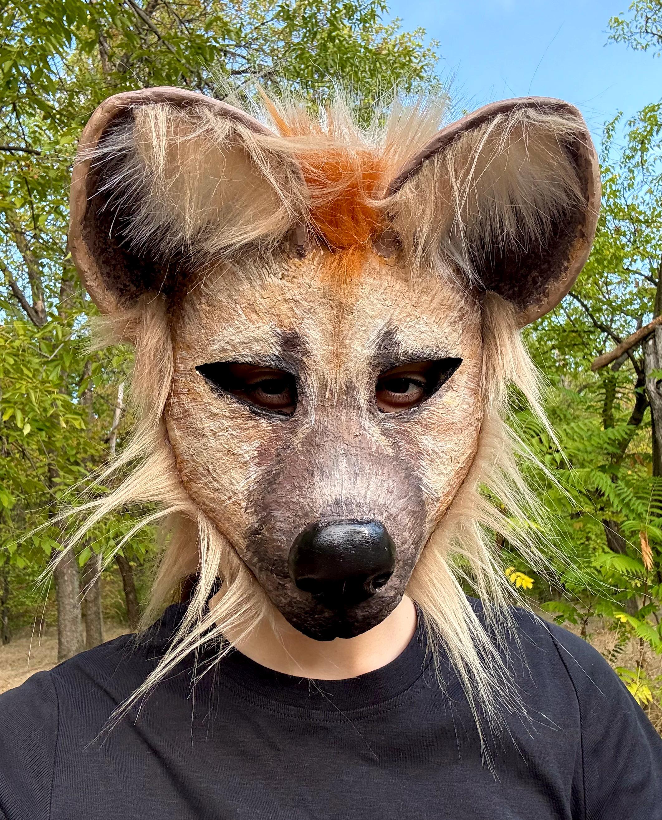Handmade Hyena Mask: for Cosplay, Quadrobics & Furries, Therian