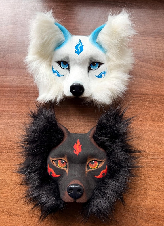 獣人マスク、狼マスク、動物マスク、コスプレ、クアドロビクス用マスク
