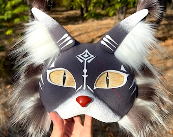 Handmade Cat Mask - for Therians, Furries, Quad Running, Cosplay