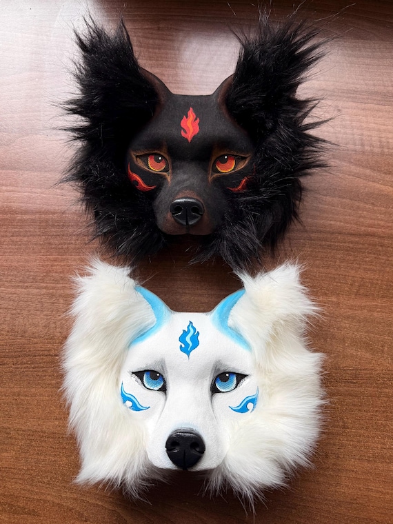 獣人マスク、狼マスク、動物マスク、コスプレ、クアドロビクス用マスク