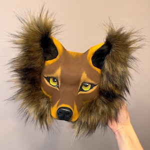 Therian mask, wolf mask, furry mask, animal mask, cosplay, mask for quadrobics, for quad running, therianthropy