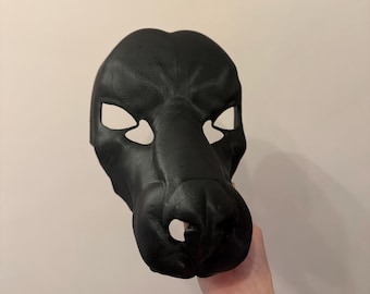 Realistic 3D Printed Furry Base – Unassembled, High-Quality Canine Base with Movable Jaws