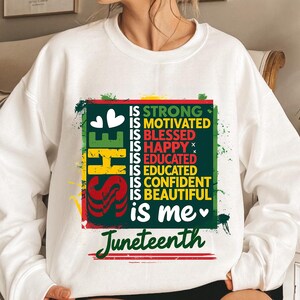 Juneteenth 1865 Day She is Me Confident Strong png, Juneteenth Vibes Png, Emancipation Day Png, Black History Month Png, Juneteenth PNG