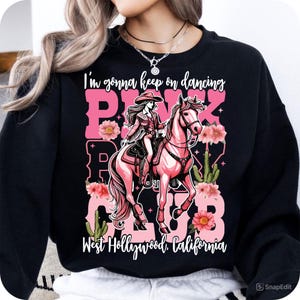 Pink Pony Club Png, Cowgirl Png, Pink Pony Girl Png, Midwest Princess Tour Png, Png, Sapphic Lesbian Png, Flower Shirt Png