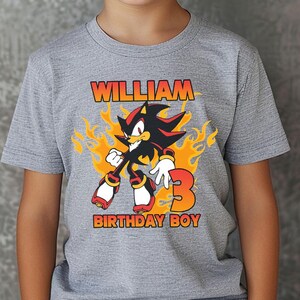 Custom Sonic Birthday Boy Shirt, Sonic Birthday Tee, Sonic Family Birthday Tee, Matching Shirt Sonic, Birthday Gift, Personalized Sonic Tee