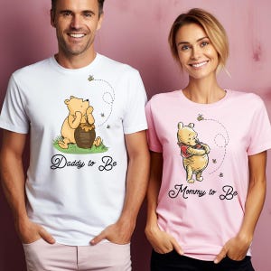 Winnie The Pooh Mommy To Bee Shirt, Disneyland Pooh Bear Daddy To Bee Shirt, Custom Disneyland Dad Mom Shirt, Disneyland Pregnancy Shirt