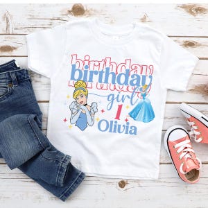 Disney Cinderella Birthday Shirt, Custom Birthday Shirt, Disney Birthday Girl Tee, Birthday Party Shirt, Birthday Trip Tee, Cinderella Shirt